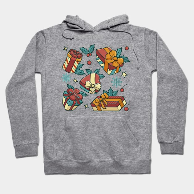 Christmas Gifts Hoodie by Mako Design 